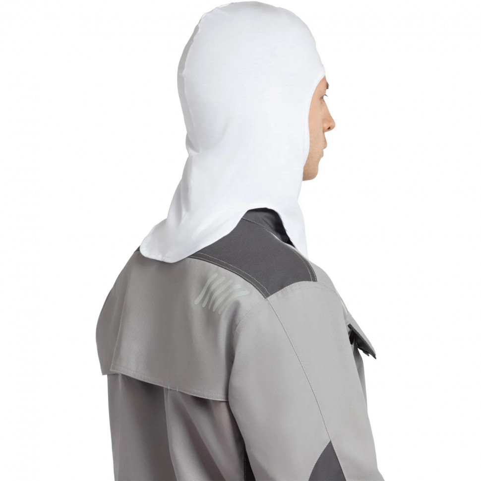 Балаклава -подшлемник трикотаж плотность 120г р-р универсальный цв.белый