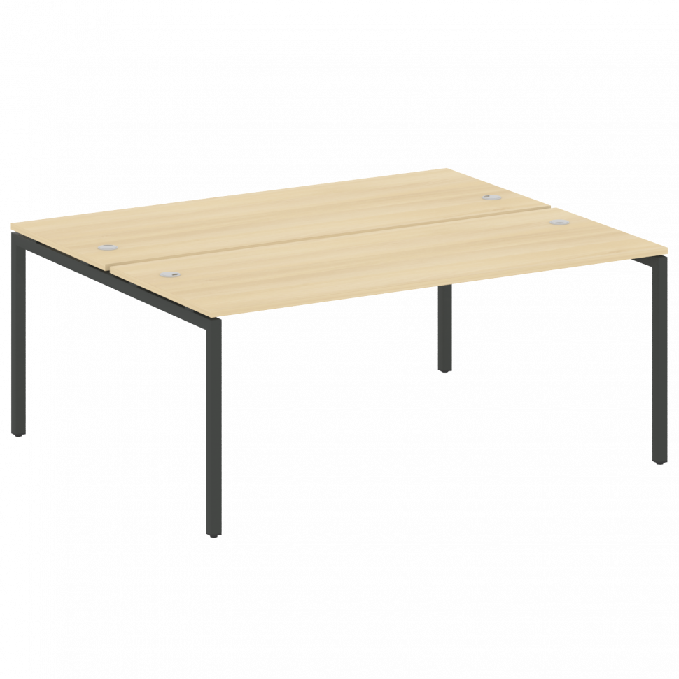 Metal System Quattro Рабочая станция на П-образном м/к 40БП.РАС-СП-2.5 Акация Лорка/Металл Антрацит