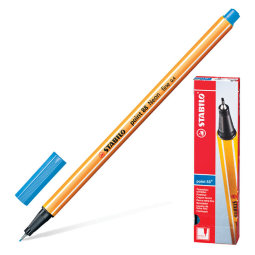 Ручка капиллярная (линер) STABILO "Point 88", УЛЬТРАМАРИН, корпус оранжевый, линия письма 0,4 мм, 88/32