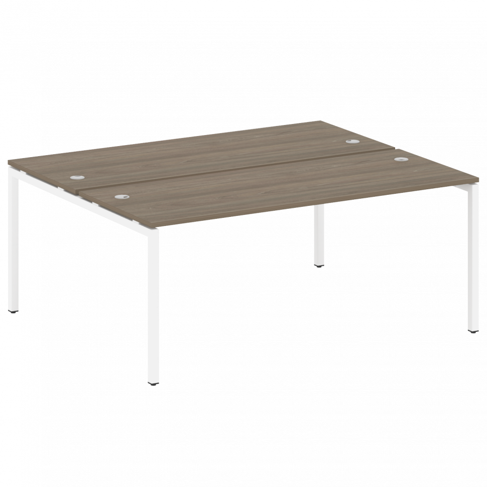 Metal System Quattro Рабочая станция на П-образном м/к 40БП.РАС-СП-2.5 Вяз Благородный/Металл Белый