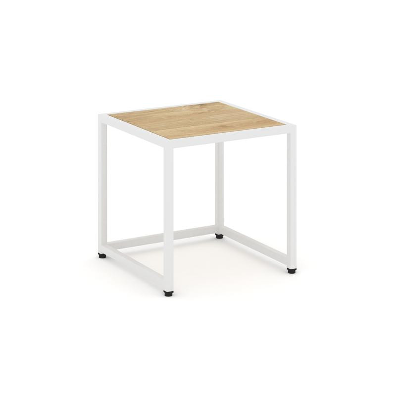 Loft Стол журнальный VR.L-SJK-40 Тиквуд Светлый/Металл Белый 400*400*400 Loft Стол журнальный VR.L-SJK-40 Тиквуд Светлый/Металл Белый 400*400*400