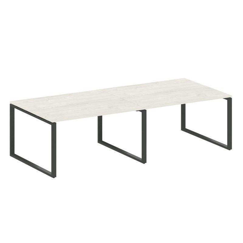 Metal System Переговорный стол (2 столешницы) на О-образном м/к БО.ПРГ-2.3 Дуб Наварра/Металл Антрац