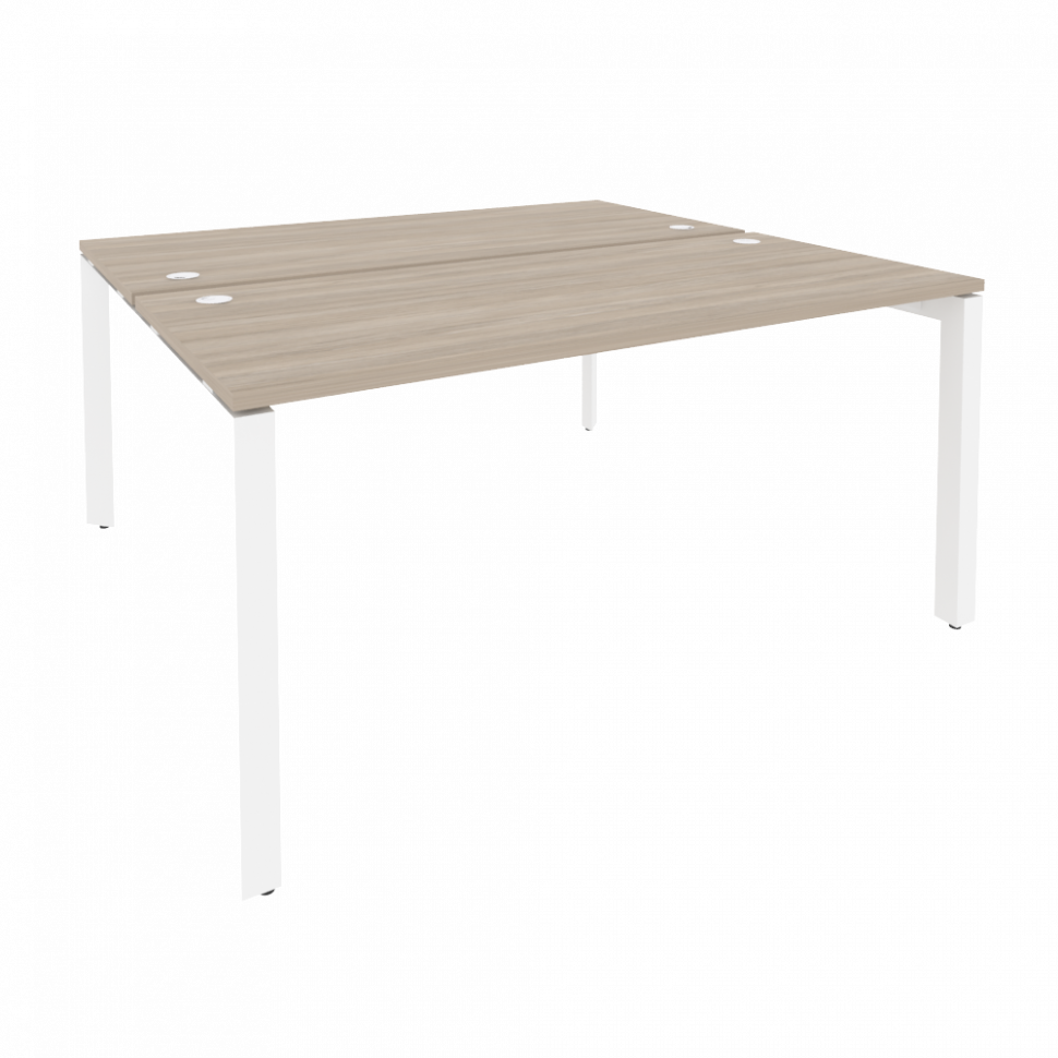 Onix Рабочая станция на П-образном м/к O.MP-D.RS-2.4.7 Дуб Аттик/Металл Белый 1580*1475*750