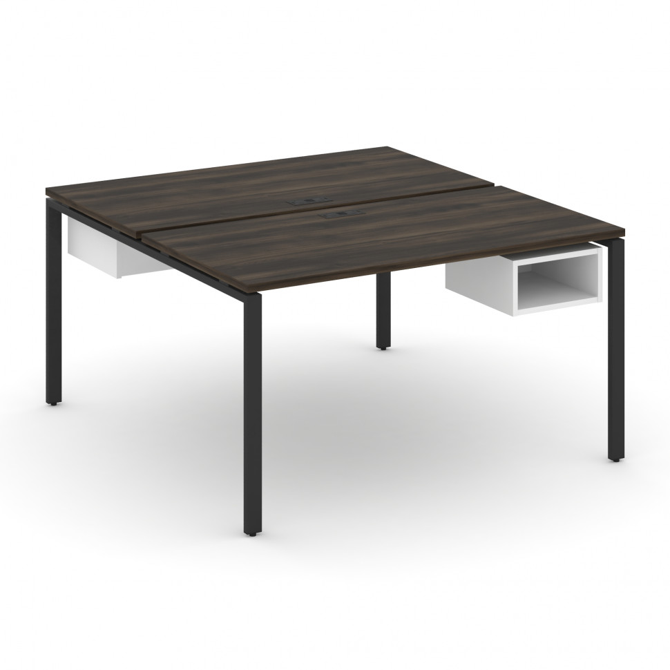 Concept Рабочая станция 2 сторонняя с подвесными тумбами на 2 места CN.DRS-103 Дуб Мали/Белый Брилли