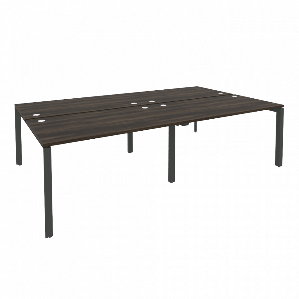 Onix Рабочая станция на П-образном м/к O.MP-D.RS-4.3.8 Дуб Мали/Металл Антрацит 2760*1635*750