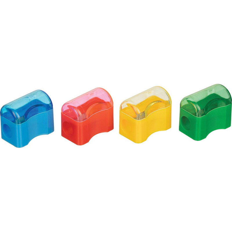 Точилка для карандашей Attache бюджет цв.ассорти с контейнером