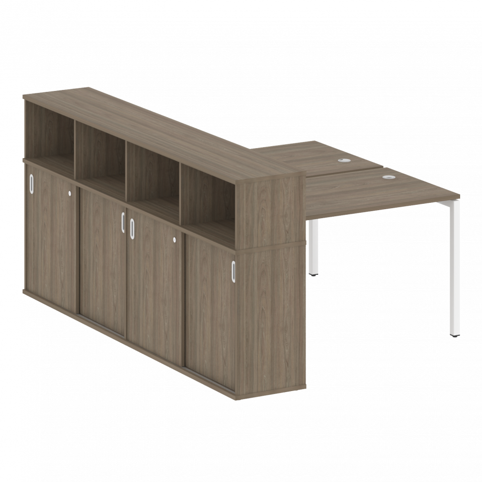 Metal System Quattro Рабочая станция с шкафом-купе на П-образном м/к 40БП.РС-СШК-4.2 Т Вяз Благородн Metal System Quattro Рабочая станция с шкафом-купе на П-образном м/к 40БП.РС-СШК-4.2 Т Вяз Благородн