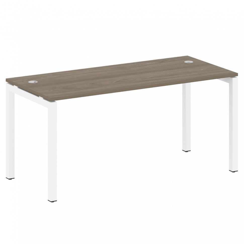 Metal System Quattro Стол письменный на П-образном м/к 50БП.СП-4 Вяз Благородный/Металл Белый 1600*7
