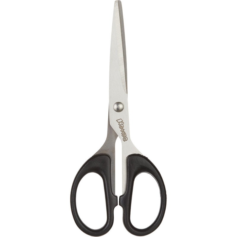 Ножницы КОМУС 160 мм с пластик. эллиптическими ручками, цвет черный