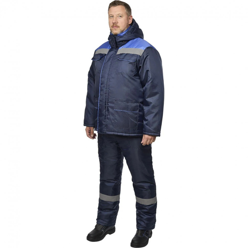 Костюм рабочий зимний муж з12-КПК с СОП син/вас оксф 60-62/182-188