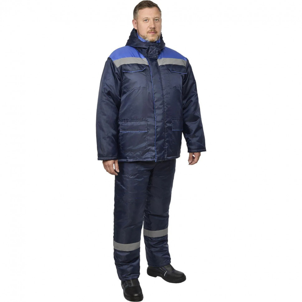 Костюм рабочий зимний муж з12-КПК с СОП син/вас оксф 60-62/182-188