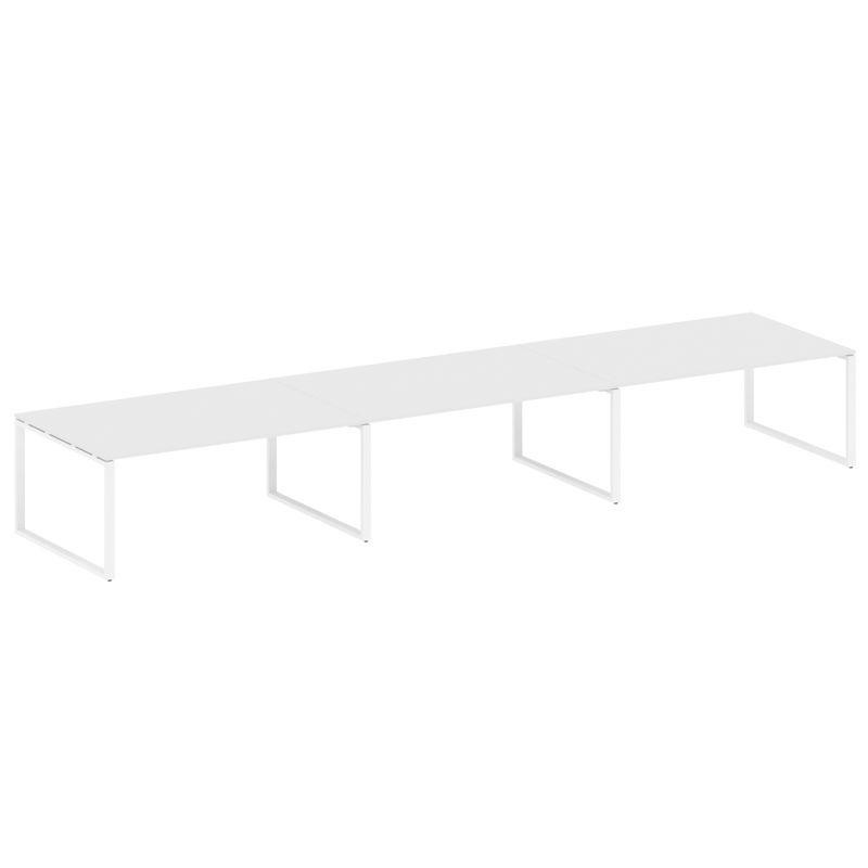 Metal System Переговорный стол (3 столешницы) на О-оразном м/к БО.ПРГ-3.5 Белый/Металл Белый 5400*12