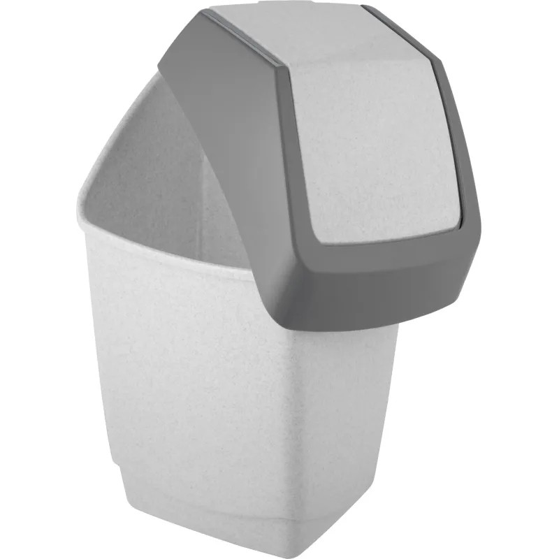 Ведро мусорное 25 л, пластиковое, с крышкой-вертушкой, мрамор