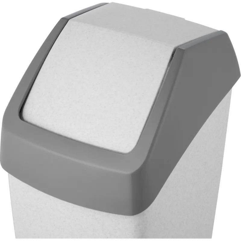 Ведро мусорное 25 л, пластиковое, с крышкой-вертушкой, мрамор