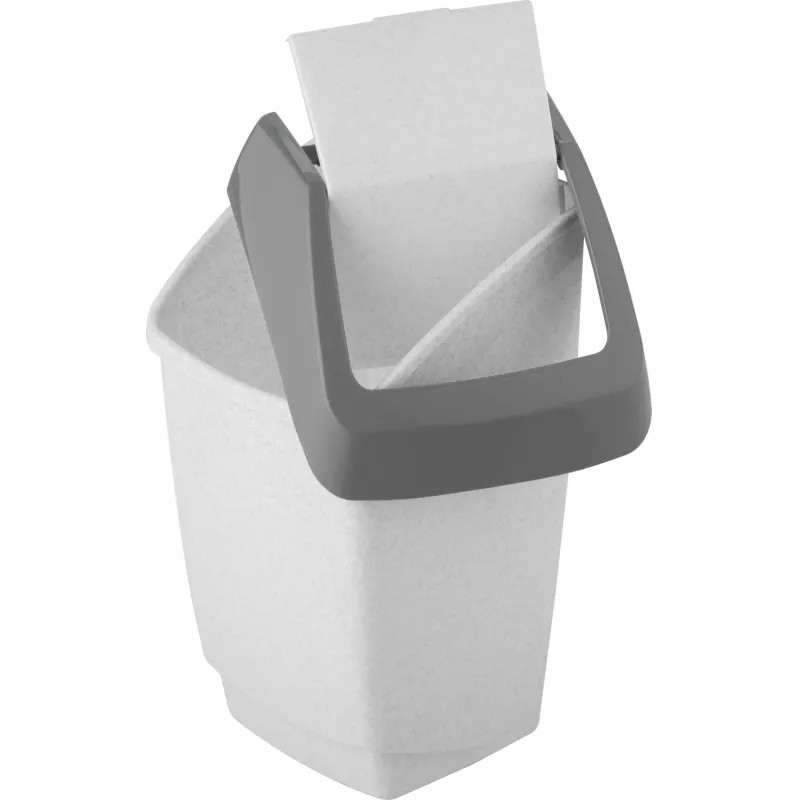 Ведро мусорное 25 л, пластиковое, с крышкой-вертушкой, мрамор