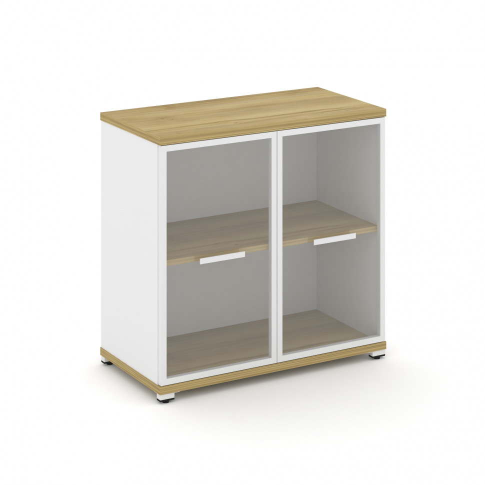 Concept Шкаф 1 широкая секция, 2 ниши CN.STS-213 RPW W Дуб Винченцо/Белый Бриллиант/Металл Белый/Про