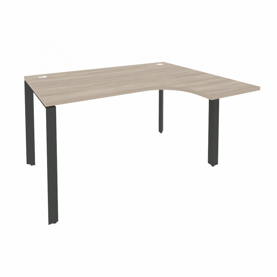 Onix Стол эргономичный правый на П-образном м/к O.MP-SA-3 (R) Дуб Аттик/Металл Антрацит 1380*1180*75 Onix Стол эргономичный правый на П-образном м/к O.MP-SA-3 (R) Дуб Аттик/Металл Антрацит 1380*1180*75
