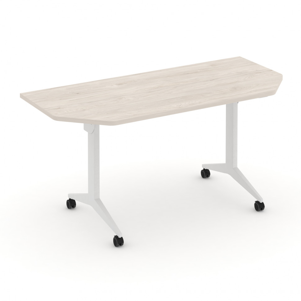 X-Pull Стол складной мобильный X.M-7.T2 Денвер Светлый/Металл Белый 1580*720*753 X-Pull Стол складной мобильный X.M-7.T2 Денвер Светлый/Металл Белый 1580*720*753