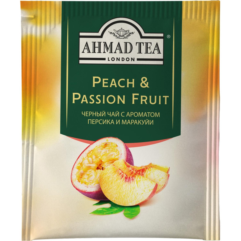 Чай Ahmad Tea черный Персик-Маракуйя 25пакx1,5г/уп 2251