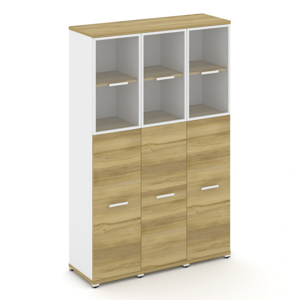 Concept Шкаф 3 узкие секции, 5 ниш CN.STU-535 RPW W Дуб Винченцо/Белый Бриллиант/Металл Белый/Прозра Concept Шкаф 3 узкие секции, 5 ниш CN.STU-535 RPW W Дуб Винченцо/Белый Бриллиант/Металл Белый/Прозра