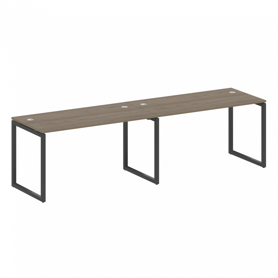 Metal System Quattro Рабочая станция на 2 места на О-образном м/к 40БО.СМ-2.3 Вяз Благородный/Металл