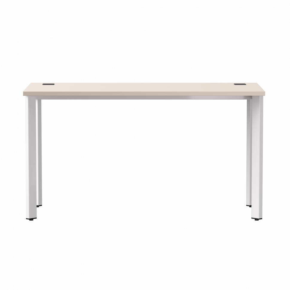 Стол прямой Everprof EVO (ЭВО) на металлокаркасе 1380х670х755 мм опоры 45гр Кашемир/Белый