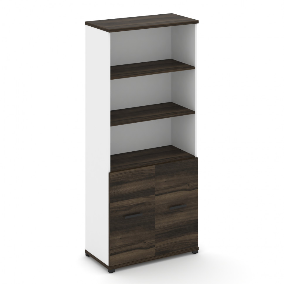 Concept Шкаф 1 широкая секция, 5 ниш CN.STS-511 B Дуб Мали/Белый Бриллиант/Металл Черный 836*420*192