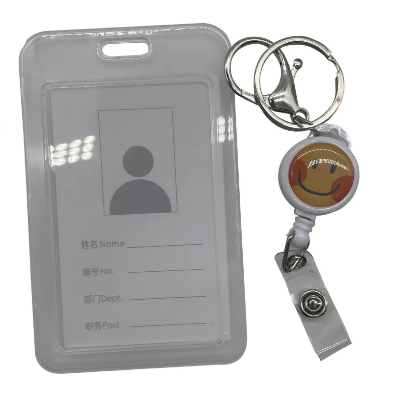 Картхолдер на рулетке с карабином №1 School/Комус Класс Смайл, трос 45 см