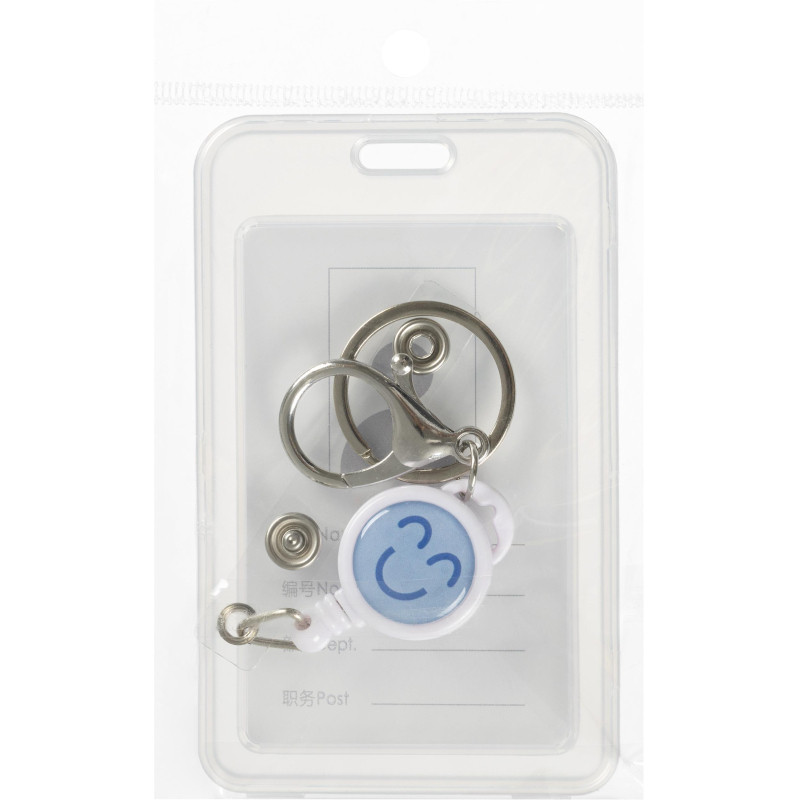 Картхолдер на рулетке с карабином №1 School/Комус Класс Смайл, трос 45 см