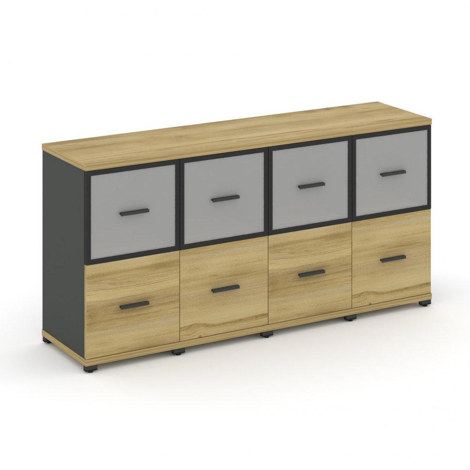 Concept Шкаф 4 узкие секции, 2 ниши CN.STU-242 RMB A Дуб Винченцо/Антрацит/Металл Антрацит/Сатин 166 Concept Шкаф 4 узкие секции, 2 ниши CN.STU-242 RMB A Дуб Винченцо/Антрацит/Металл Антрацит/Сатин 166