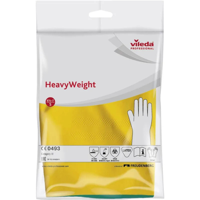 Перчатки резиновые Vileda Profes латекс/неопр зел/жел рS 120267/174303
