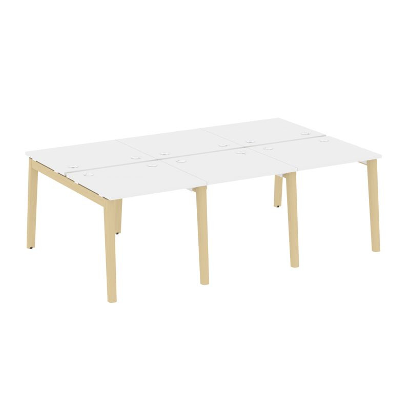 Onix Wood Рабочая станция OW.D.RS-6.0.7 Белый Бриллиант/Дуб Светлый/Металл Белый 2340*1475*750