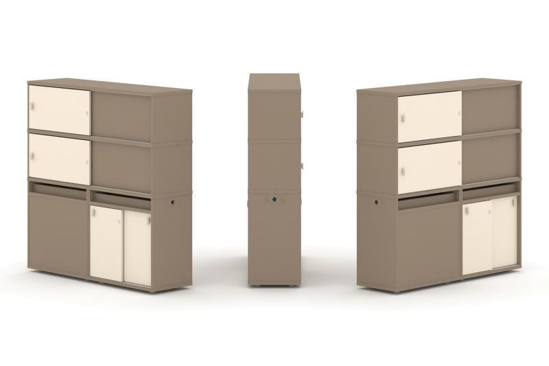 Estetica Набор №27. Тумба двойная+высокая надставка ES.NB.2V-27 Латте/Сатин 1500*410*1520 Estetica Набор №27. Тумба двойная+высокая надставка ES.NB.2V-27 Латте/Сатин 1500*410*1520