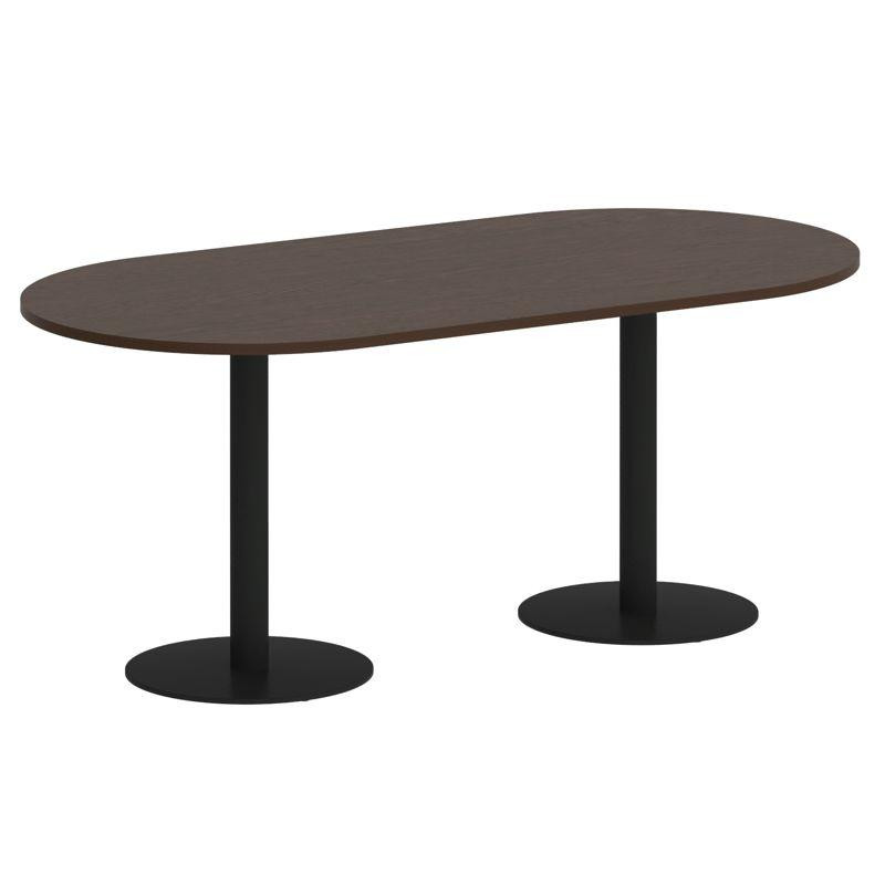 Riva Стол овальный А.СПРГ-3 Венге Цаво/Металл Черный 1800*900*750