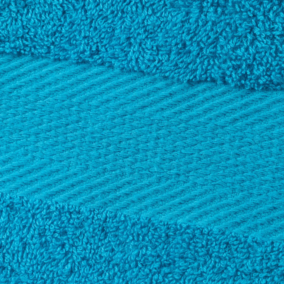 Набор полотенец махровых бордюр 440 г/м2, 70х140 ярко-бирюзовый, 5шт