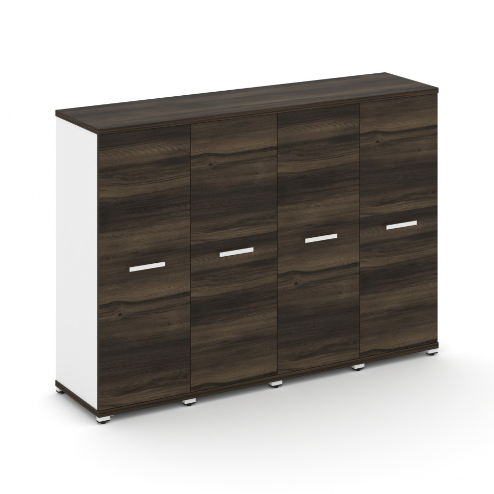 Concept Шкаф 4 узкие секции, 3 ниши CN.STU-346 W Дуб Мали/Белый Бриллиант/Металл Белый 1668*420*1186