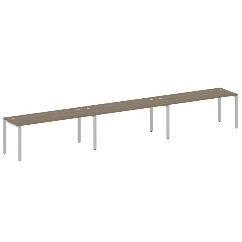 Metal System Рабочая станция на 3 места на П-образном м/к БП.СМ-3.5 Вяз Благородный/Металл Серый 540