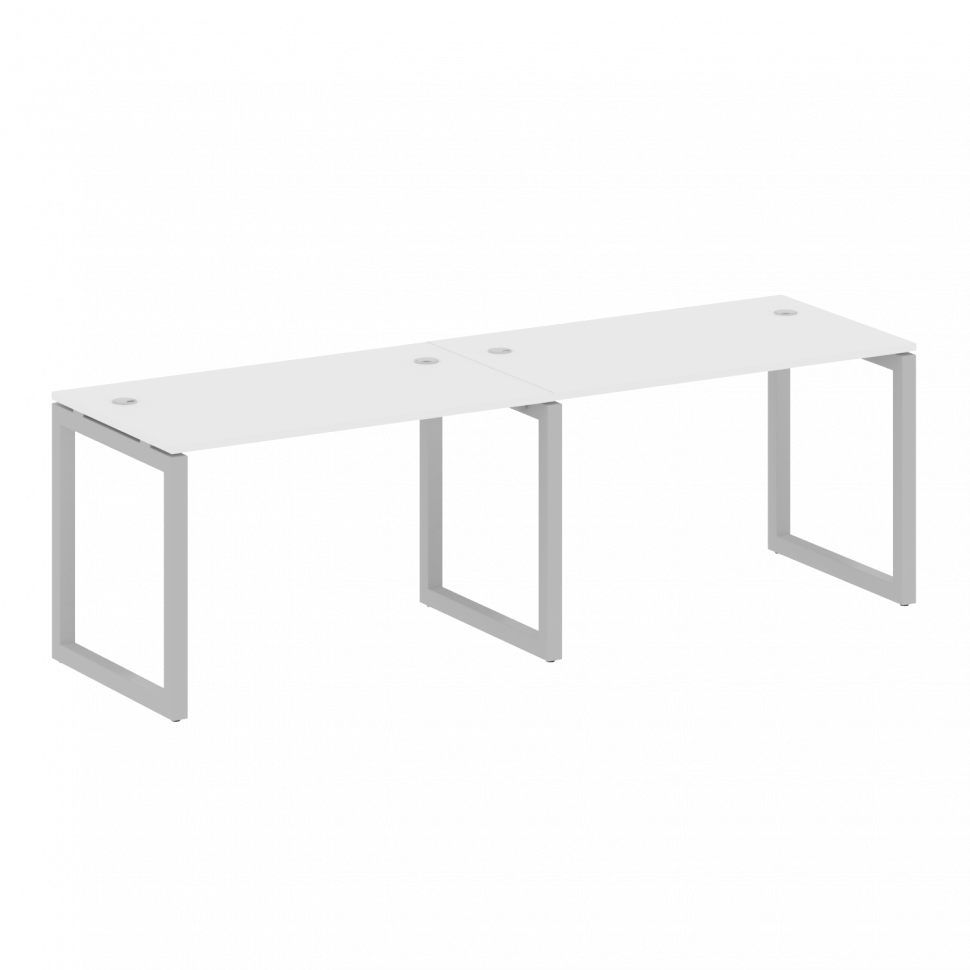 Metal System Quattro Рабочая станция на 2 места на О-образном м/к 50БО.СМ-2.2 Белый/Металл Серый 240