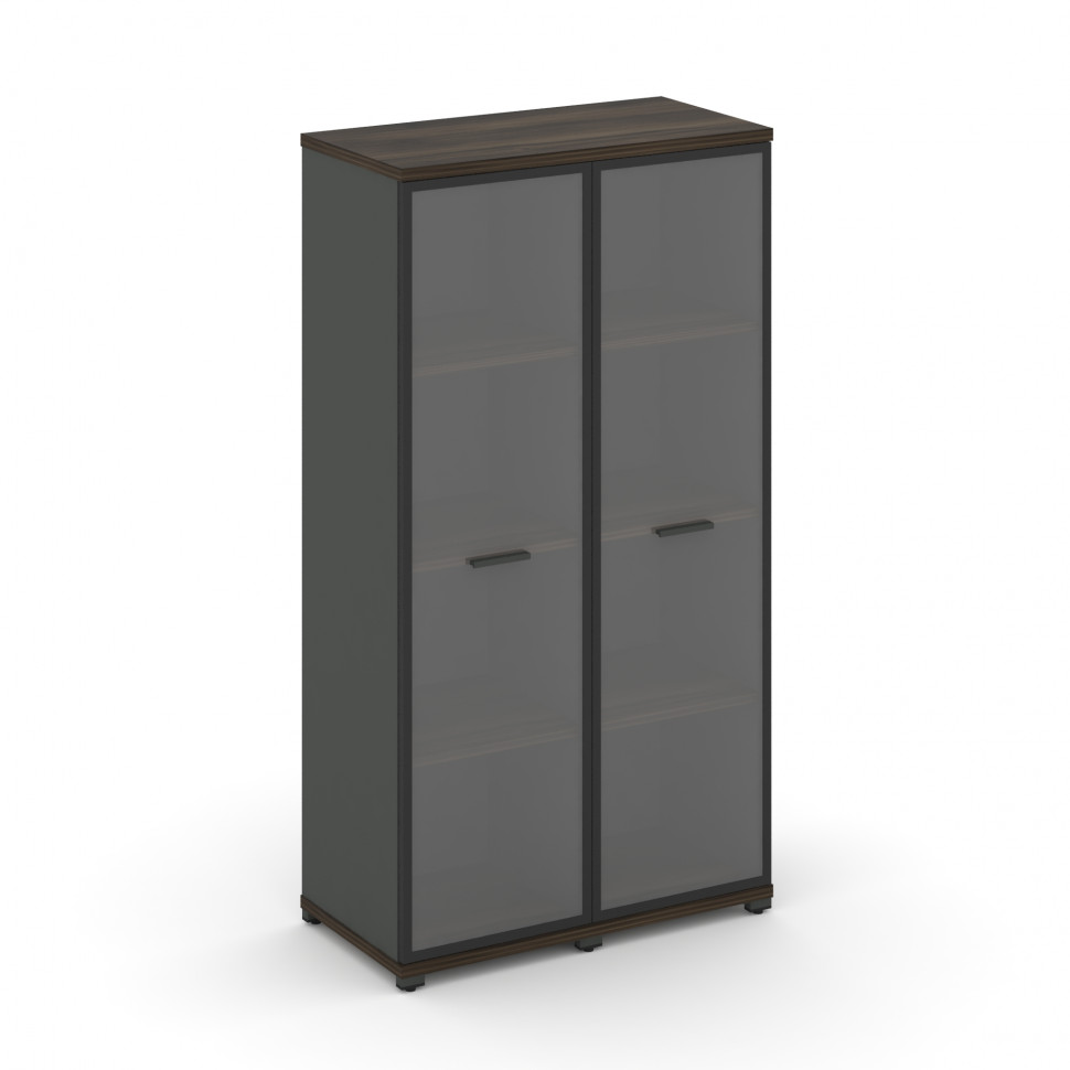 Concept Шкаф 2 узкие секции, 4 ниши CN.STU-426 RPB A Дуб Мали/Антрацит/Металл Антрацит/Прозрачный 83