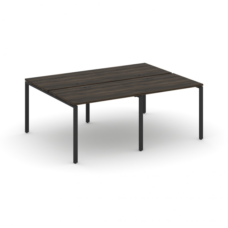 Concept Рабочая станция на 4 места CN.DRS-005 Дуб Мали/Металл Черный 1960*1480*750