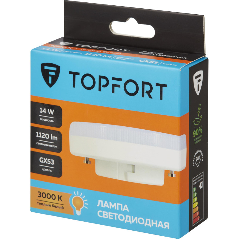 Лампа светодиодная Topfort GX53 14W 3000K