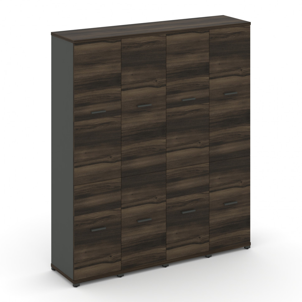 Concept Шкаф 4 узкие секции, 5 ниш CN.STU-542 A Дуб Мали/Антрацит/Металл Антрацит 1668*420*1922