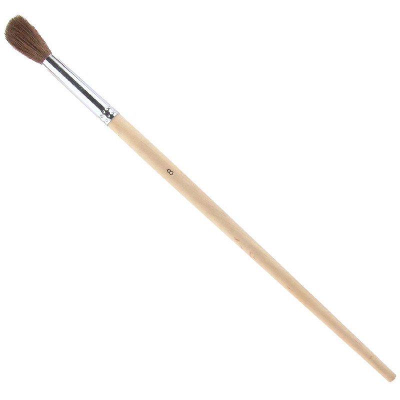 Кисть №1School, пони, круглая, N8