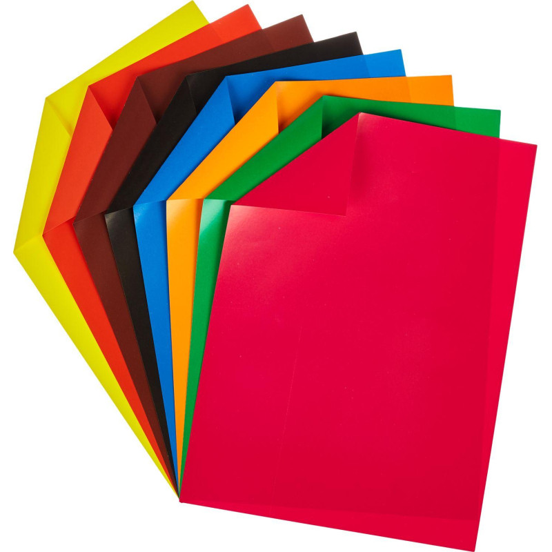 Бумага цветная №1School 8л.8цв.А4 мелован двусторон Отличник