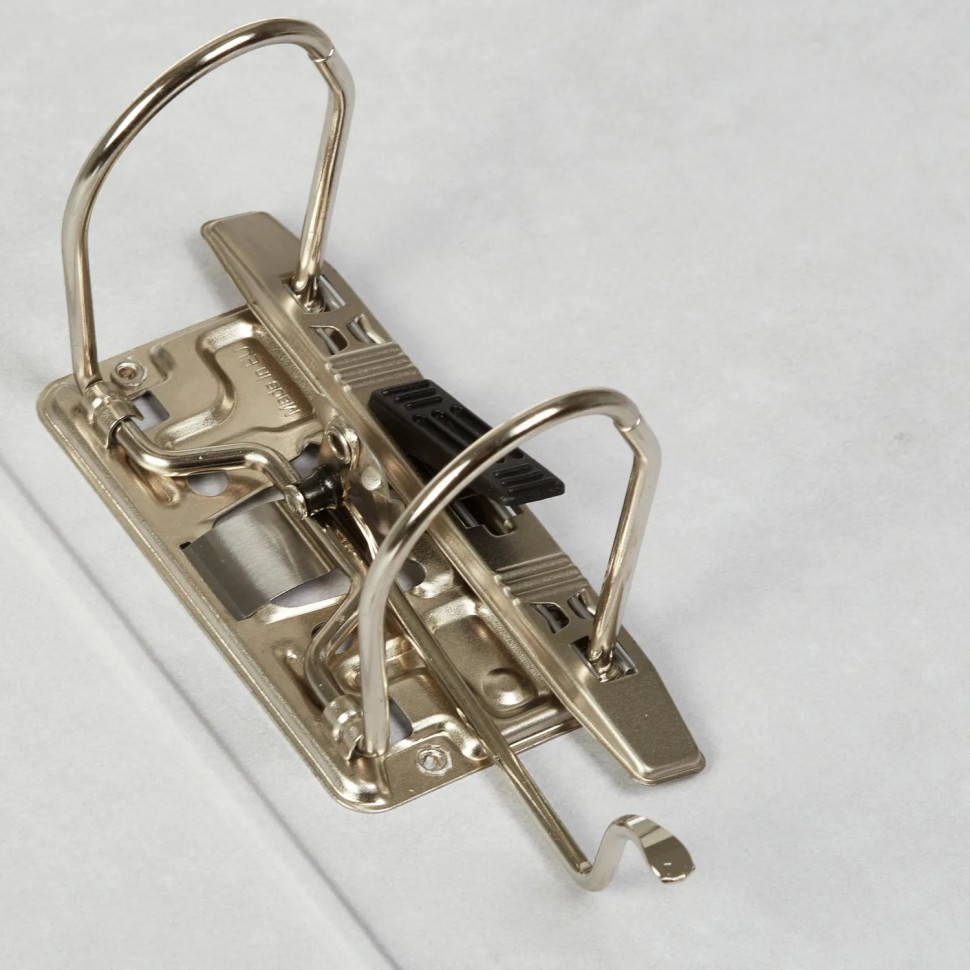 Папка-регистратор Комус мрамор. карт 75мм красн кореш ,бум/бум,карм.кор