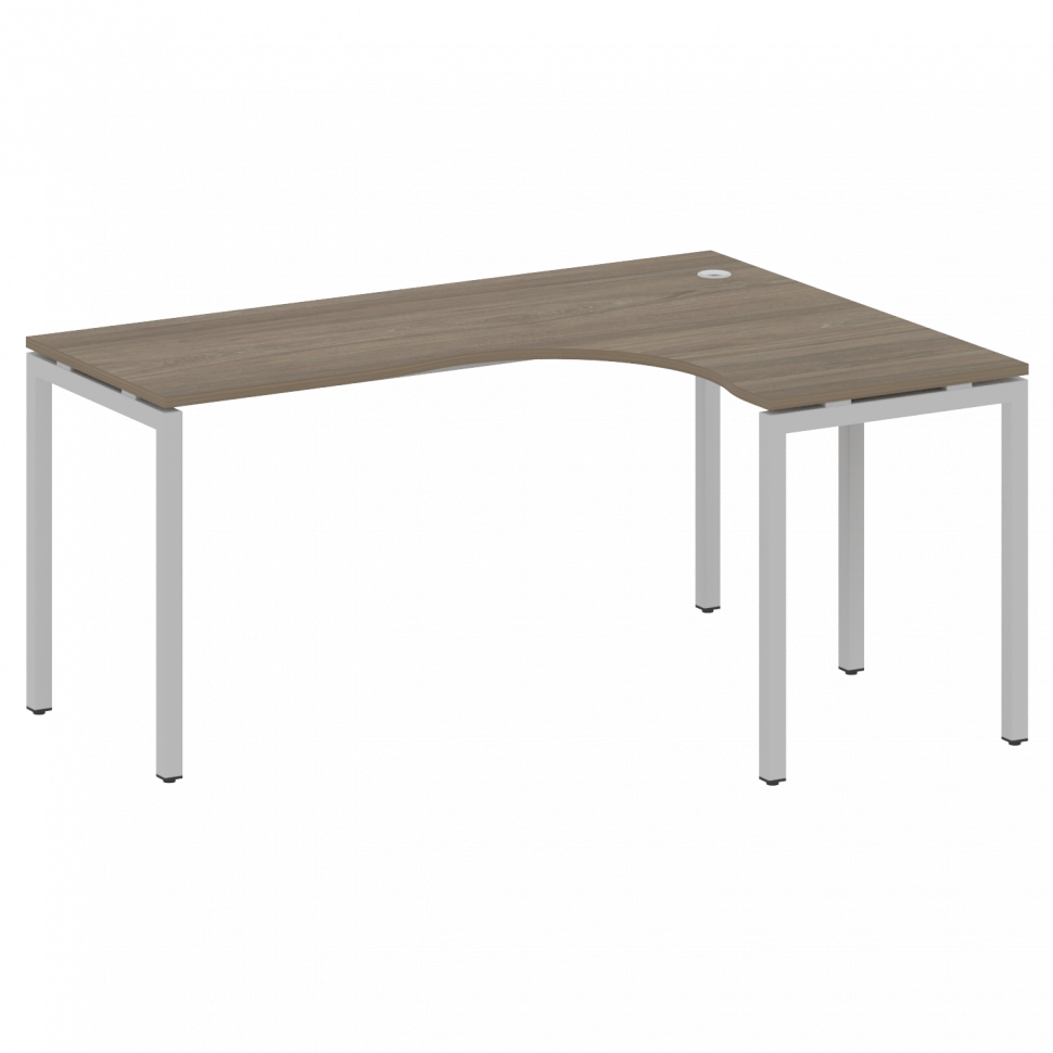 Metal System Quattro Стол криволинейный правый на П-образном м/к 40БП.СА-4 (R) Вяз Благородный/Метал