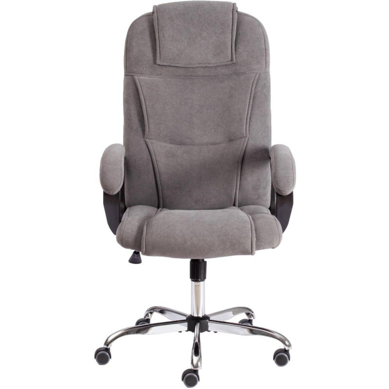 Кресло UT_ EChair Priority, хром (22), флок, серый, 29 