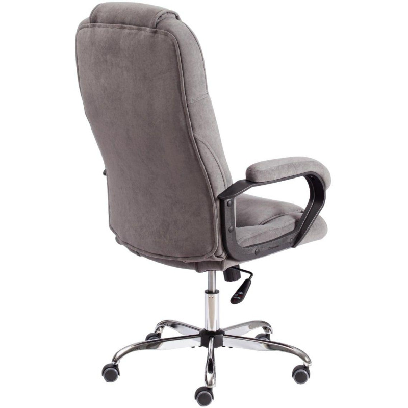 Кресло UT_ EChair Priority, хром (22), флок, серый, 29 