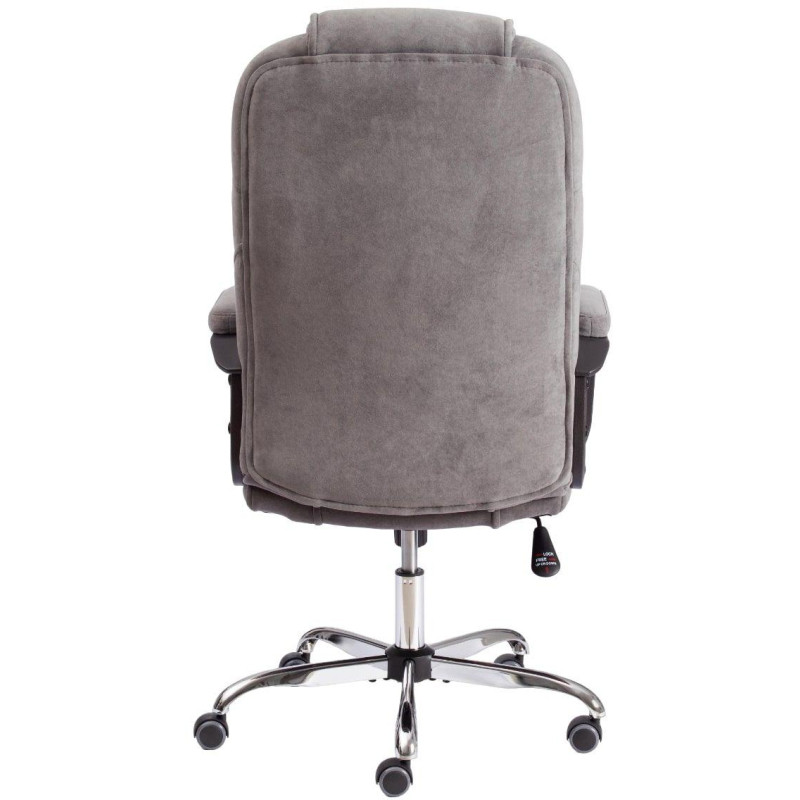 Кресло UT_ EChair Priority, хром (22), флок, серый, 29 