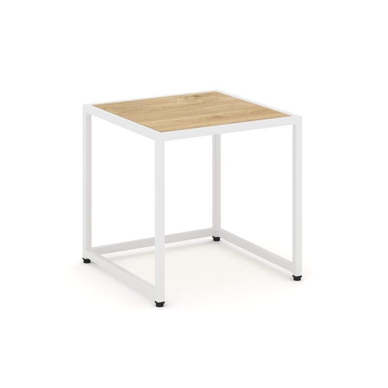 Loft Стол журнальный VR.L-SJK-45 Тиквуд Светлый/Металл Белый 450*450*450 Loft Стол журнальный VR.L-SJK-45 Тиквуд Светлый/Металл Белый 450*450*450